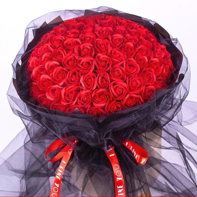 China Soapflower 99 rose bouquets of soap flowers for girlfriends' birthday gifts wholesale for sale