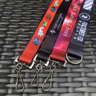 China Advertising ID Badges Card Holder Cell Phone Nylon Key Lanyard Custom Chain Rope for sale