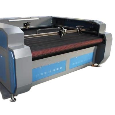 China Laser CUTTING 1610 Double Heads / CO2 Cloth Automatic Cloth Laser Cutting Machine for sale