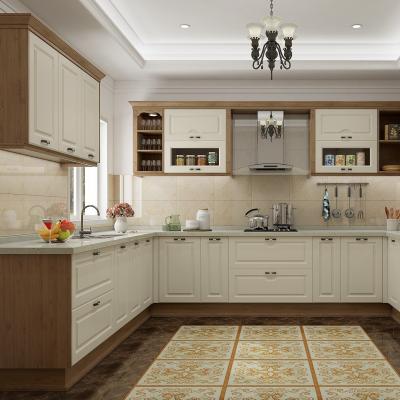 China Eco Friendly MDF White Kitchen Pantry Cabinets Contemporary Readymade for sale