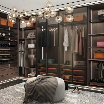 China Modern Fitted PVC Walk In Garderobe Robe Cupboards MDF Ready Made for sale