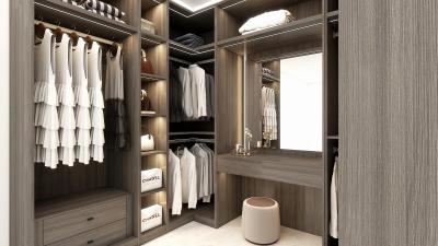 China Blum Hettich Hardware Modular Walk In Closet Garderobe Sliding Door for sale