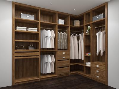 China Hinged Door MDF Built In Walk In Wardrobe Furniture Custom for sale