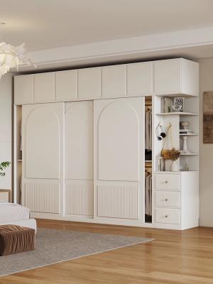 China Custom Household Sliding Door Wardrobe Already Assembled Wooden for sale