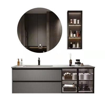 China Wandhangend Custom Badkamer Vanity-eenheid Melamine Particle Board 600mm Te koop