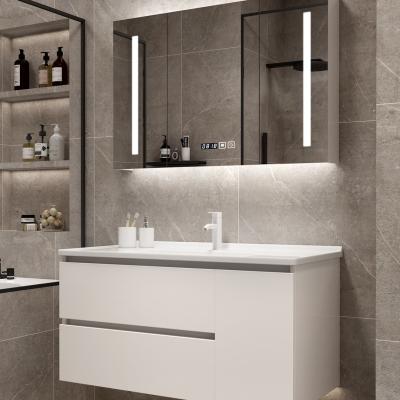 China Environment Friendly Painted Bathroom Vanity Unit 800mm Mirror lighted for sale