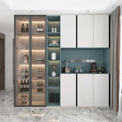 China ODM Wall Mounted Showcase Cabinet Commercial Glass Display Case Lacquer Finish for sale