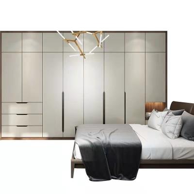 Китай Practical Lacquer Swing Door Wardrobe With Matte White Walnut Finish Door Panels продается