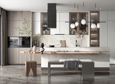 China Supplier Modern Kitchen Cabinet Shaker With Islands  Design Good Strength for sale