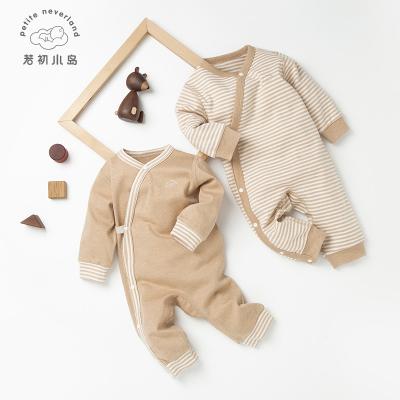 China Long Eco-Friendly GOTS Certified Organic Cotton Newborn Baby Jumpsuit Clothes Pajamas Rompers for sale