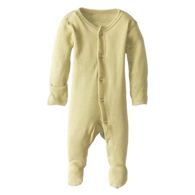 China Long GOTS Certified Solid Color Organic Cotton Baby Clothes Newborn Baby Romper for sale