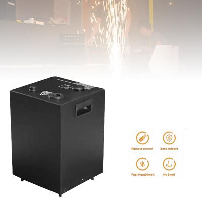 China portable mini battery led spark flame firework machine cold wedding stage powder 26x18.5x25CM for sale