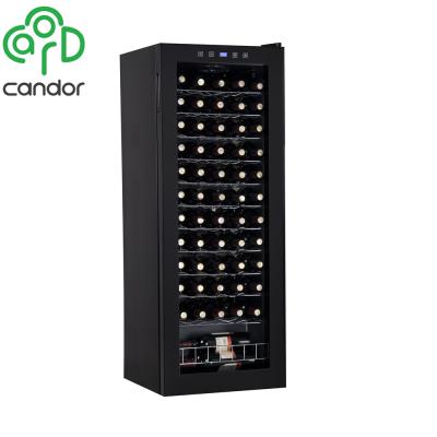 China Zhongshan Franchise 54 Bottles Compressor Fashion Gas Commercial Red Wine Cellar Cooler Refrigerator for sale