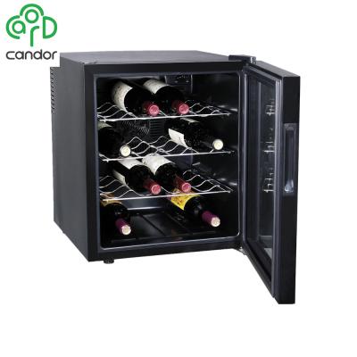 China Electric Household Zhongshan Franchise 16 Bottles Mini Table Top Wine Display Cooler for sale