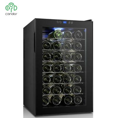 China Commercial Franchise 28 Peltier Bottle 80L Thermoelectric Free Wine Cooler CW-80FD for sale