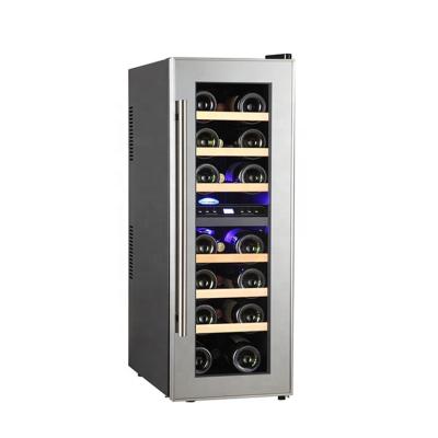 China Outdoor Franchise Single-Zone Thermoelectric Porcelain 21 Bottles Wine Fridge Coolers Commercial Wine Cellar for sale