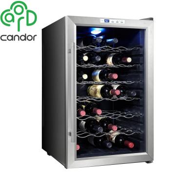 China Household Zhongshan Franchise Hot Thermoelectric Cooler Sales 28 Bottles Stainless Steel Wine Fridge for sale