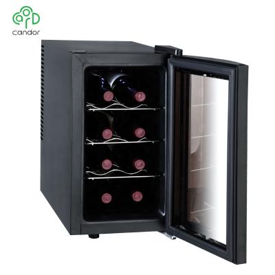 China Single-Zone Commercial Custom Franchise 25L Thermoelectric Wine Cooler 8 Bottle Cooler for sale