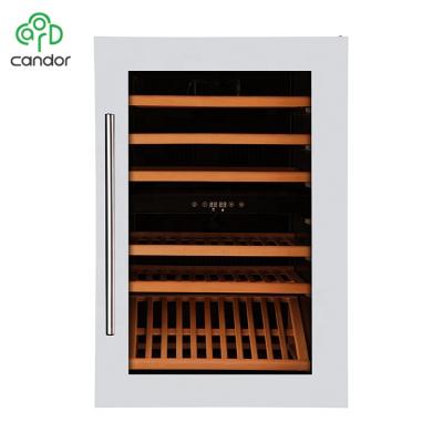 China Chiller Display 35 Bottle Wine Opener Custom Outdoor Useful Double Refrigerant Zone for sale