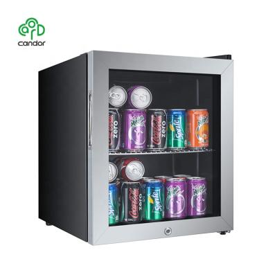 China Single-temperature wholesale price 46L/60 quality cans single door small beverage cooler with compressor cooling for home for sale