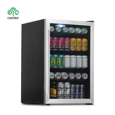 China Single-Temperature Franchise Custom 160 Cooler Boxes 130L Compressor Display Beverage Fridge For Shop Canteen Household for sale