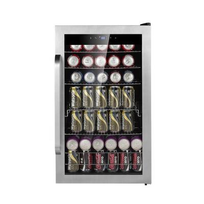 China Single-Temperature Wholeasle Price Quality Compressor Refrigeration Equipment Door Glass Beverage Cooler 120 Box /95L for sale