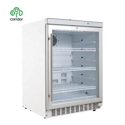 China Wholesale price 150L low temperature quality 100W 2~48C medical horizontal 150litre refrigerator with lock for sale