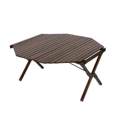 China Modern Folding Portable Outdoor Wooden Beach Table Folding Egg Roll Table Picnic Table Perfect For Parties, Picnics Traveling BBQ for sale