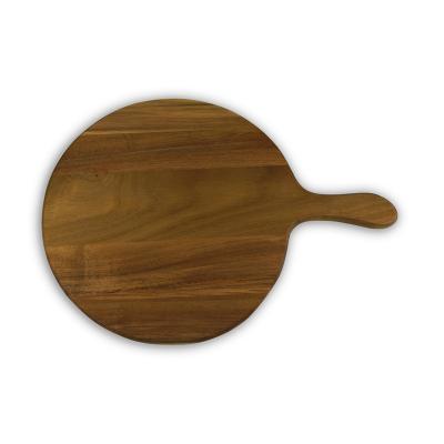 China Viable high quality acacia wood cutting board with handle for sale