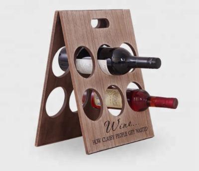 China Viable Handmade Home Decoration Creative Wooden Wine Rack for sale