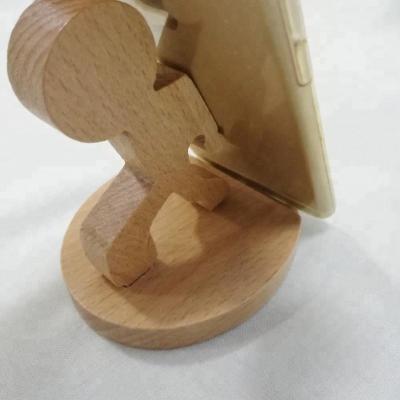 China China Wooden Craft Wooden Cell Phone Support Mobile Phone Holder Cell Phone Stent Gift for sale