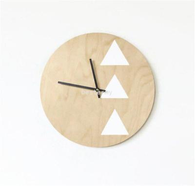 China China Natural Wood And Minimalist Art Wood Clock Wooden White Tending Dial for sale