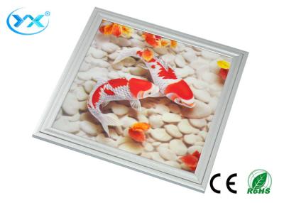 China 3D Square LED Panel Lights For Home With Fish Pattern , LED Panel Ceiling Light for sale