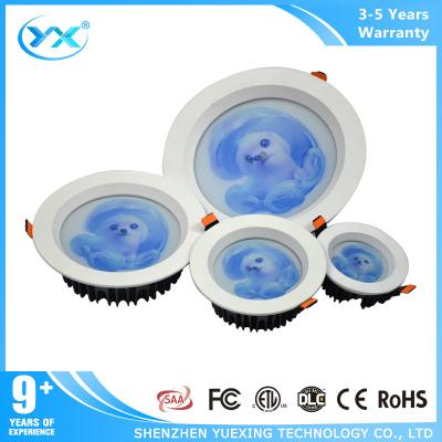 China O diodo emissor de luz interior Downlight do círculo 3D do CRI >80 Recessed o alojamento de alumínio à venda