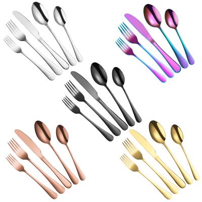 China Wholesale Contemporary Style Factory Portugal Porcelain Stainless Steel Dinnerware, Knife/Fork/Spoon Western Dinnerware Set 20pcs. for sale