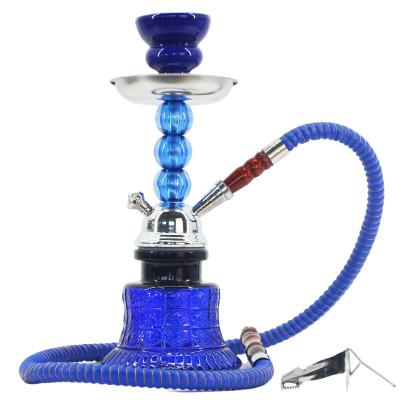 China Hotsale Amazon handle metal hookah bottom rectangular shape medium size hookah shisha hookah 1 hose elegant style hookah for sale