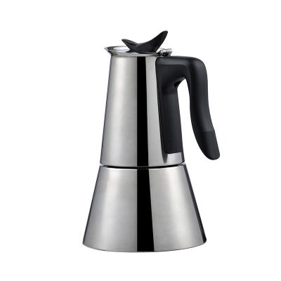 China WITH LID hotsale Moka pot stove top espresso maker coffee maker electric heating manual pot for sale