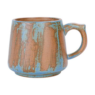 China Sustainable Handmade Japanese Large Terracotta Coffee Cup Household Raw Water Cup Water Ceramic Hotsale Coffee C for sale