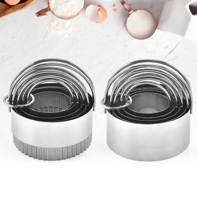 China Sustainable High Quality Different Size Stainless Steel Circle Cake Customized Baking Tools With Handle for sale