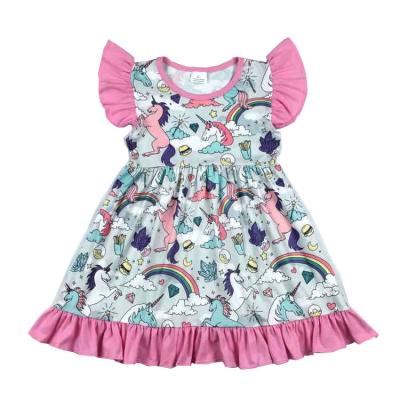 China Anti-static Children Clothing Girl Dress Animals Children Dress Clothes For Kids Baby Summer Dress Patterns for sale