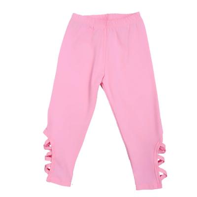 China Sustainable Solid Color Cotton Babies Clothing Baby Ruffle Pants Kids Icing Leggings Wholesale for sale