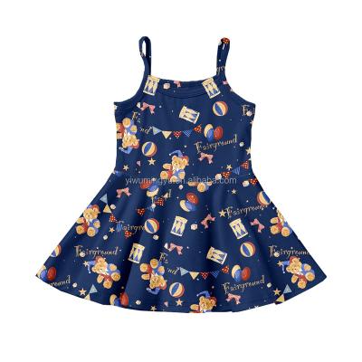 China Anti-Static Baby Girl Summer Ruffle Toddler Kids Dress Sling Girls Dresses for sale