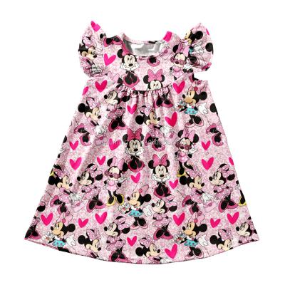 China Valentine's Day Children's Boutique Anti-Static Wholesale Children's Smocked Dress for sale