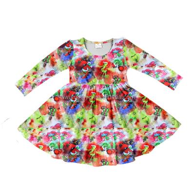 China Wholesalers Anti-Static Kids Christmas Long Sleeve Clothes Girls Dresses for sale