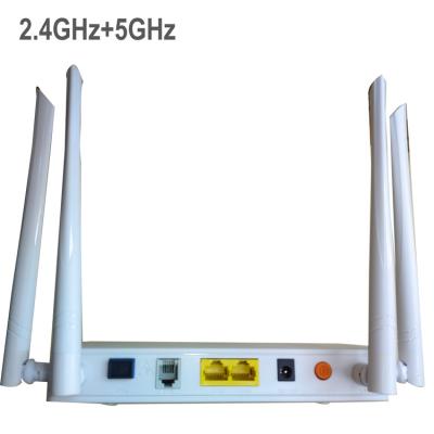 China FTTH Pon Netweork Modem ONU Smart Wifi Gateway VOIP HFR2G1P1W-DB 2GE+1POTS ONT 2 Ports ONT LAN Network Router ADSL ONU XPON RF Modem for sale