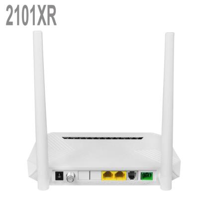 China OEM GPON ONU HFR2101XR 1GE+1FE+1CATV+1POTS+WiFi EPON Wifi ONT FTTH Fiber Optic Network Router 300Mbps XPON ONU for sale