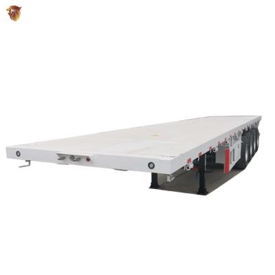 China Hyuan 3 Axle 30ton Flat Bed 50ton Container 20ft 40FT Low Bed Trailer Truck 40ft or 20ft Semi Trailer Flatbed Semi Trailer Flatbed Trailer for sale