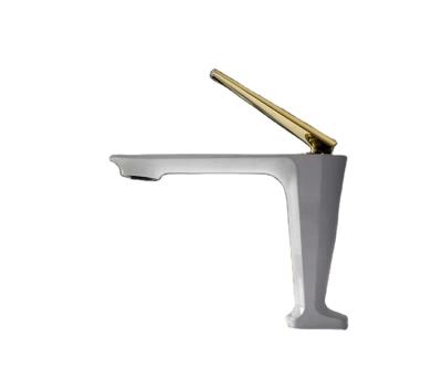 China 2020 Popular Single Handle Deck Mounted Bathroom Mixer Metered White Paint Faucet Faucets 2020 for sale