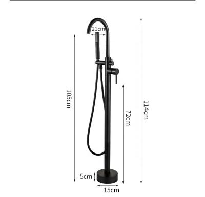 China With Slide Bar Luxury European Brass Freestanding Bathtub Faucet Water Mixer Tap With Hand Held Shower for sale