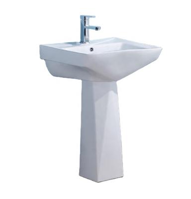 China Factory direct sale modern ceramic bathroom hand basin with pedestal for sale